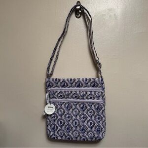 Vera Bradley Disney Belle Floral Cameos Triple Zip Hipster Crossbody Bag NWT DS1